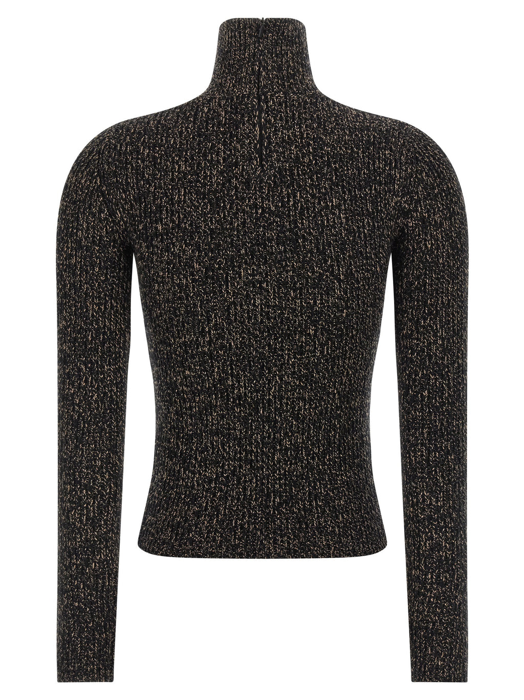 Black Wool Cashmere Azulene1234 Turtleneck Sweater