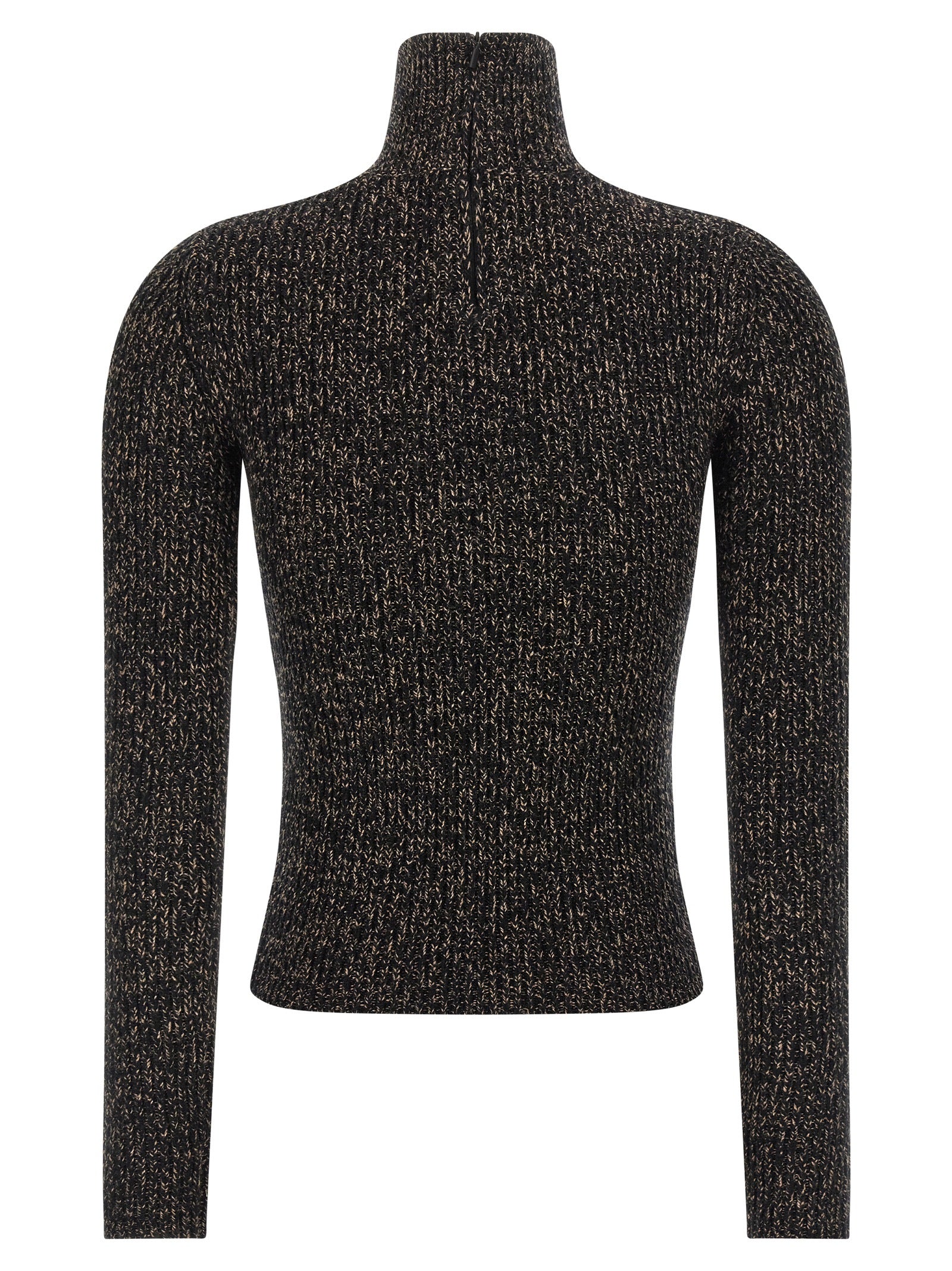 Black Wool Cashmere Azulene1234 Turtleneck Sweater