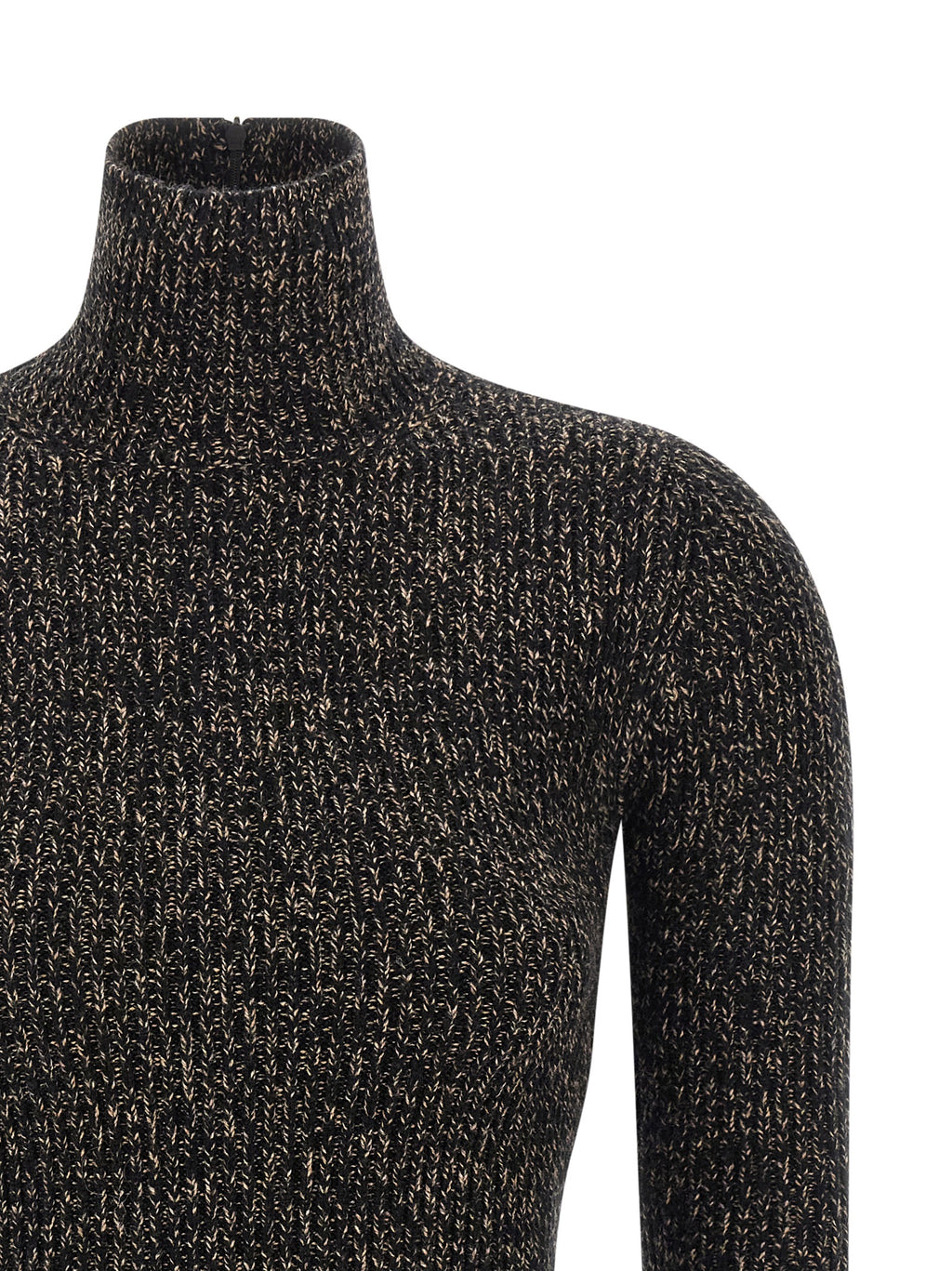 Black Wool Cashmere Azulene1234 Turtleneck Sweater