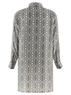 Gray Silk Grembo Mini Dress