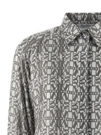 Gray Silk Grembo Mini Dress