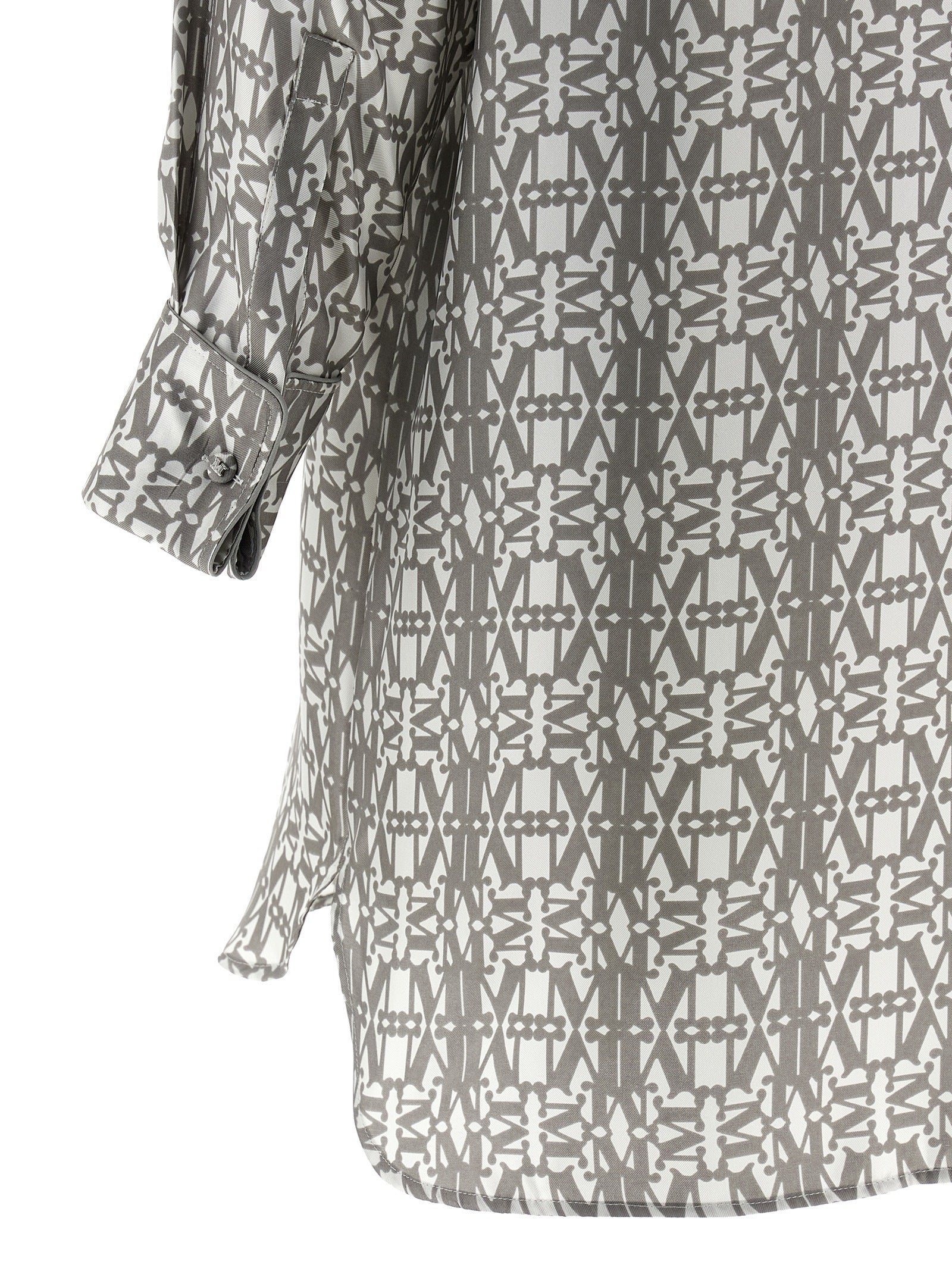 Gray Silk Grembo Mini Dress