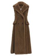 Alpaca Wool Silk Sleeveless Redingote Coat