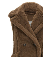 Alpaca Wool Silk Sleeveless Redingote Coat