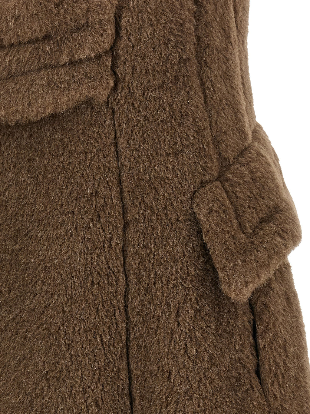 Alpaca Wool Silk Sleeveless Redingote Coat
