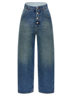 Light Blue 100% Cotton Straight-Leg Jeans