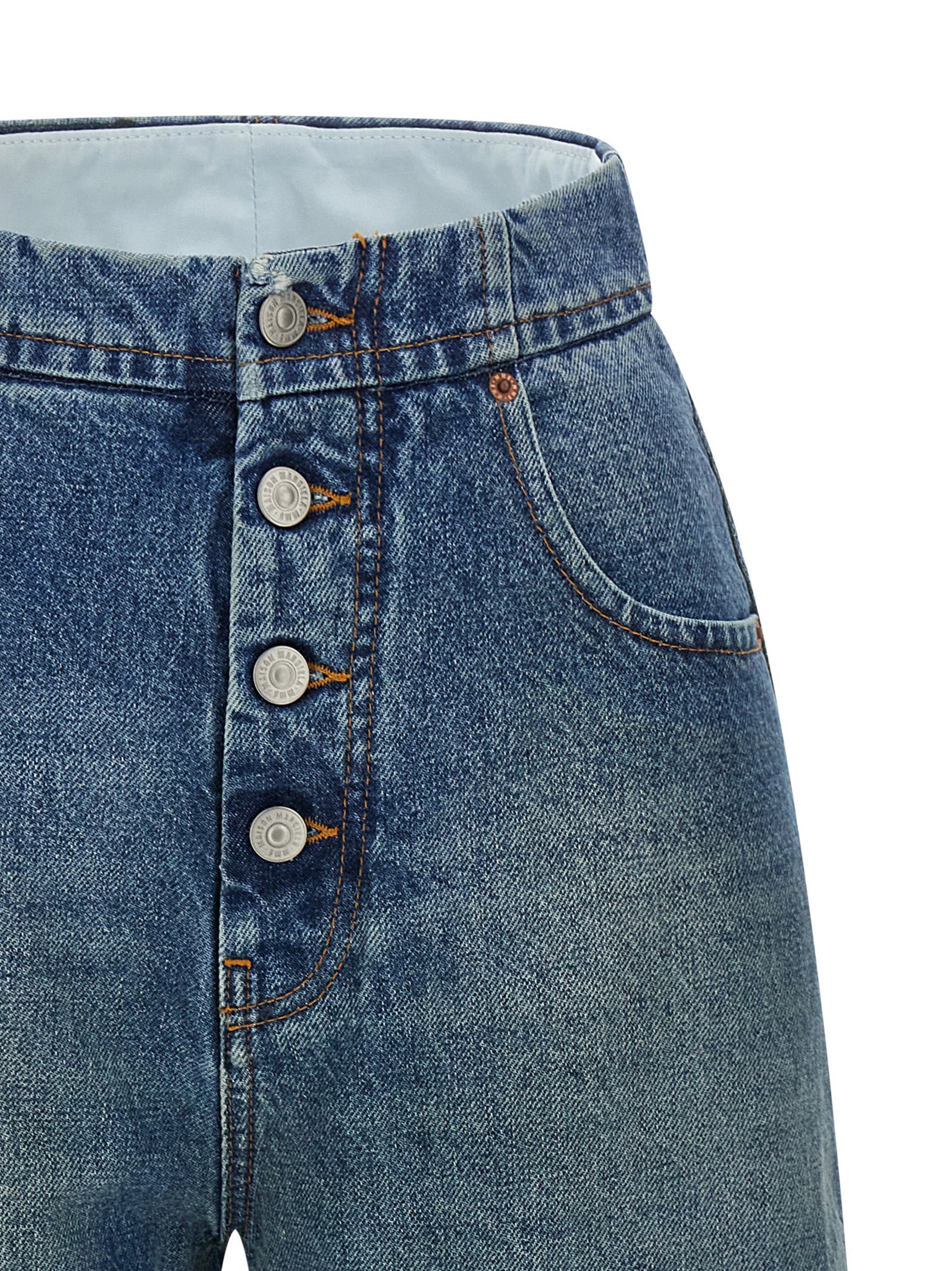 Light Blue 100% Cotton Straight-Leg Jeans