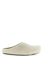 White Calfskin Fussbett Mules