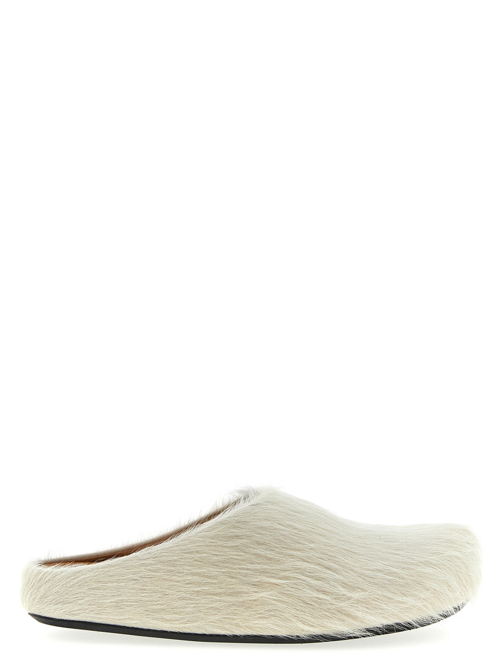 White Calfskin Fussbett Mules