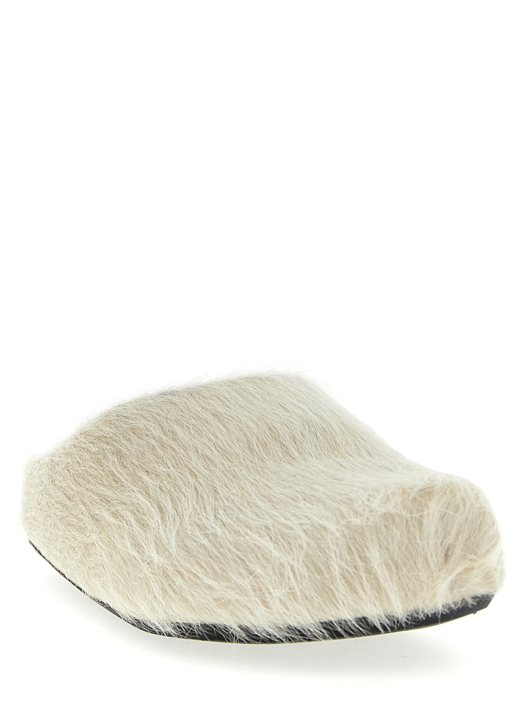 White Calfskin Fussbett Mules