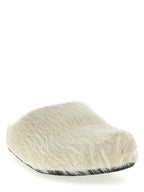 White Calfskin Fussbett Mules