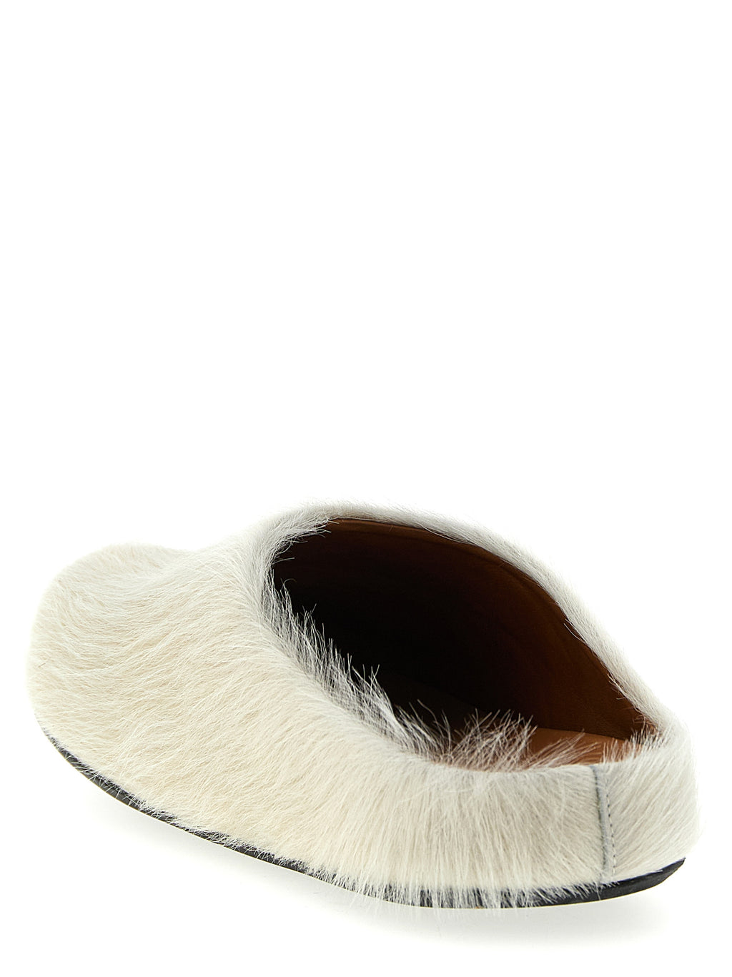 White Calfskin Fussbett Mules