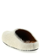 White Calfskin Fussbett Mules