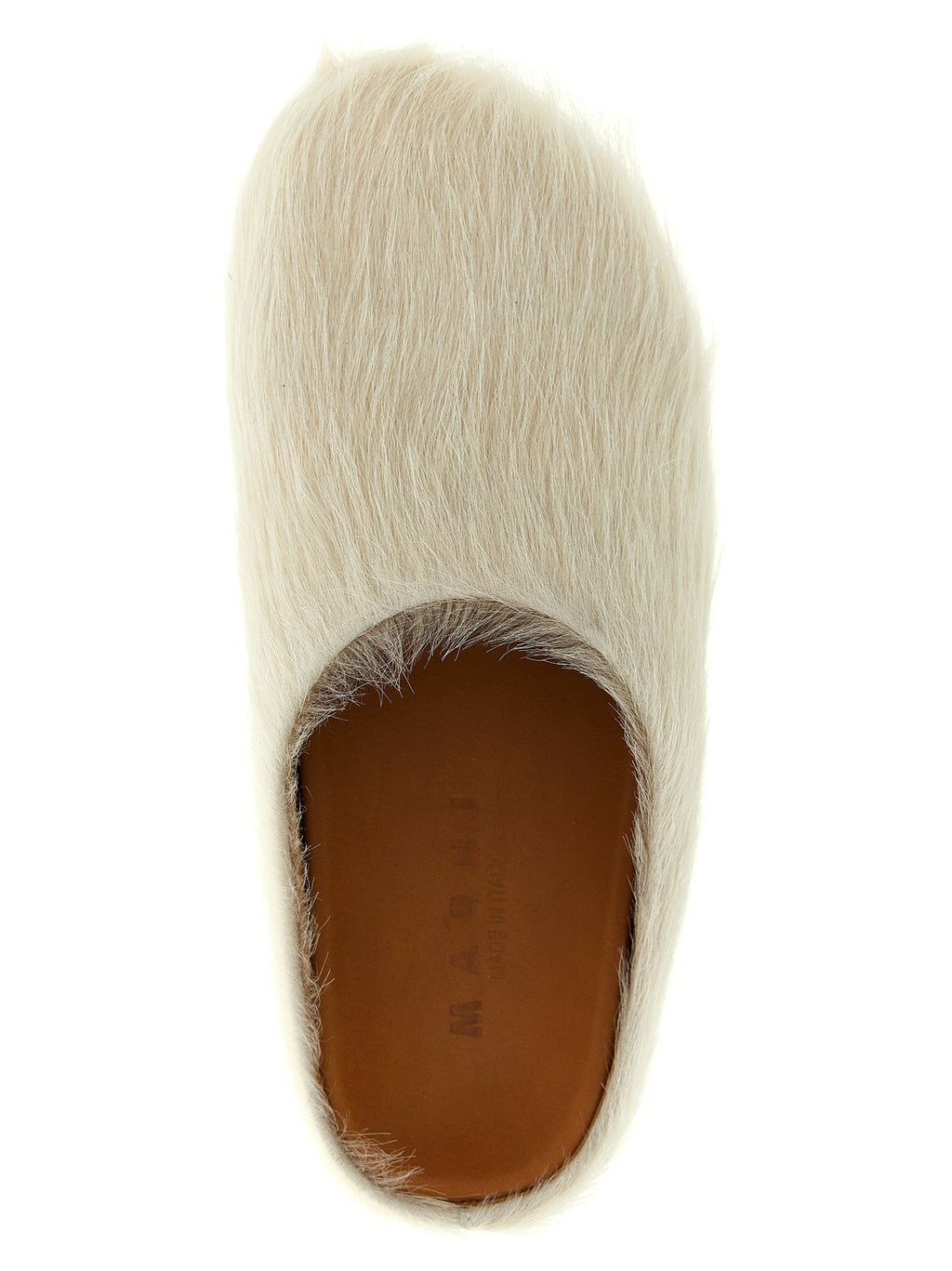 White Calfskin Fussbett Mules