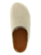 White Calfskin Fussbett Mules