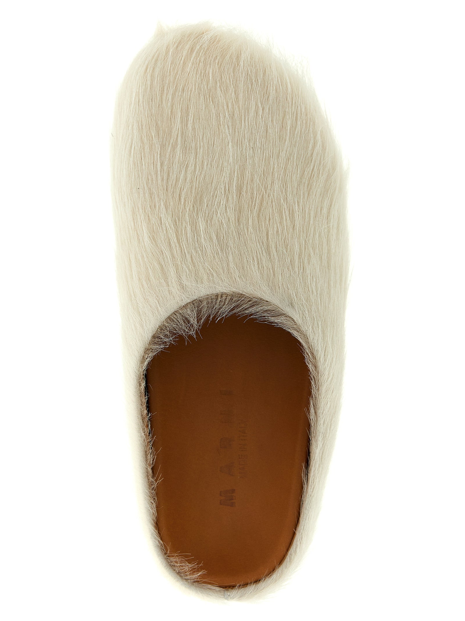 White Calfskin Fussbett Mules