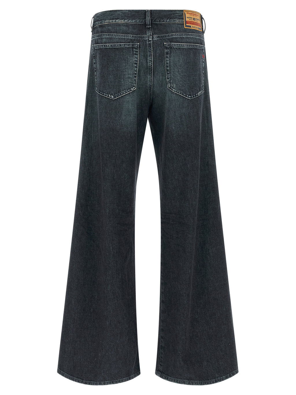 Blue Cotton Flared Jeans