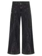 Black Cotton-Lyocell Wide Leg D-Akii Jeans
