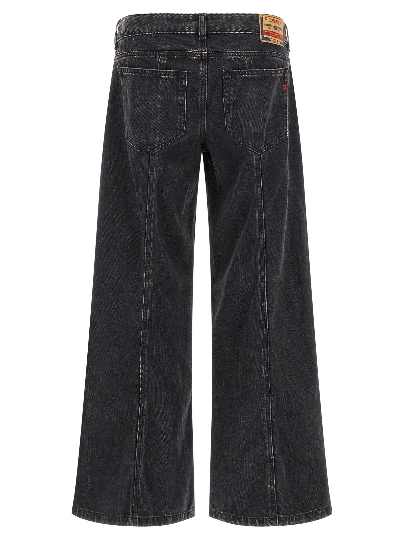 Black Cotton-Lyocell Wide Leg D-Akii Jeans