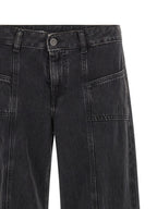 Black Cotton-Lyocell Wide Leg D-Akii Jeans