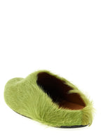 Long-Haired Calfskin Fussbett Sabots