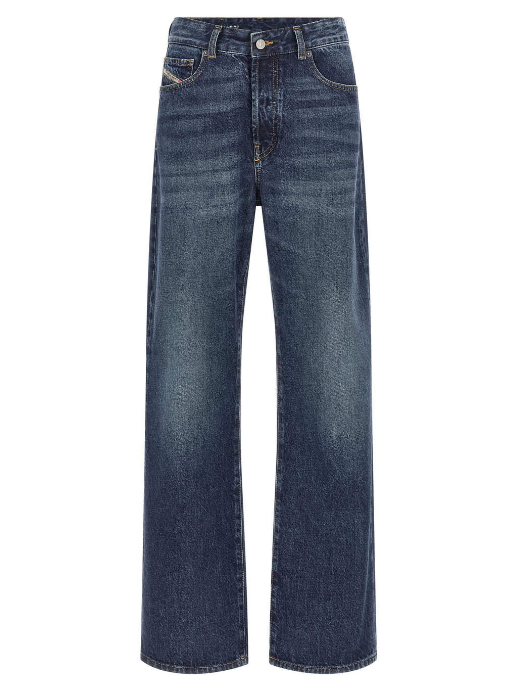 Blue Cotton D-Sent Straight-Leg Jeans