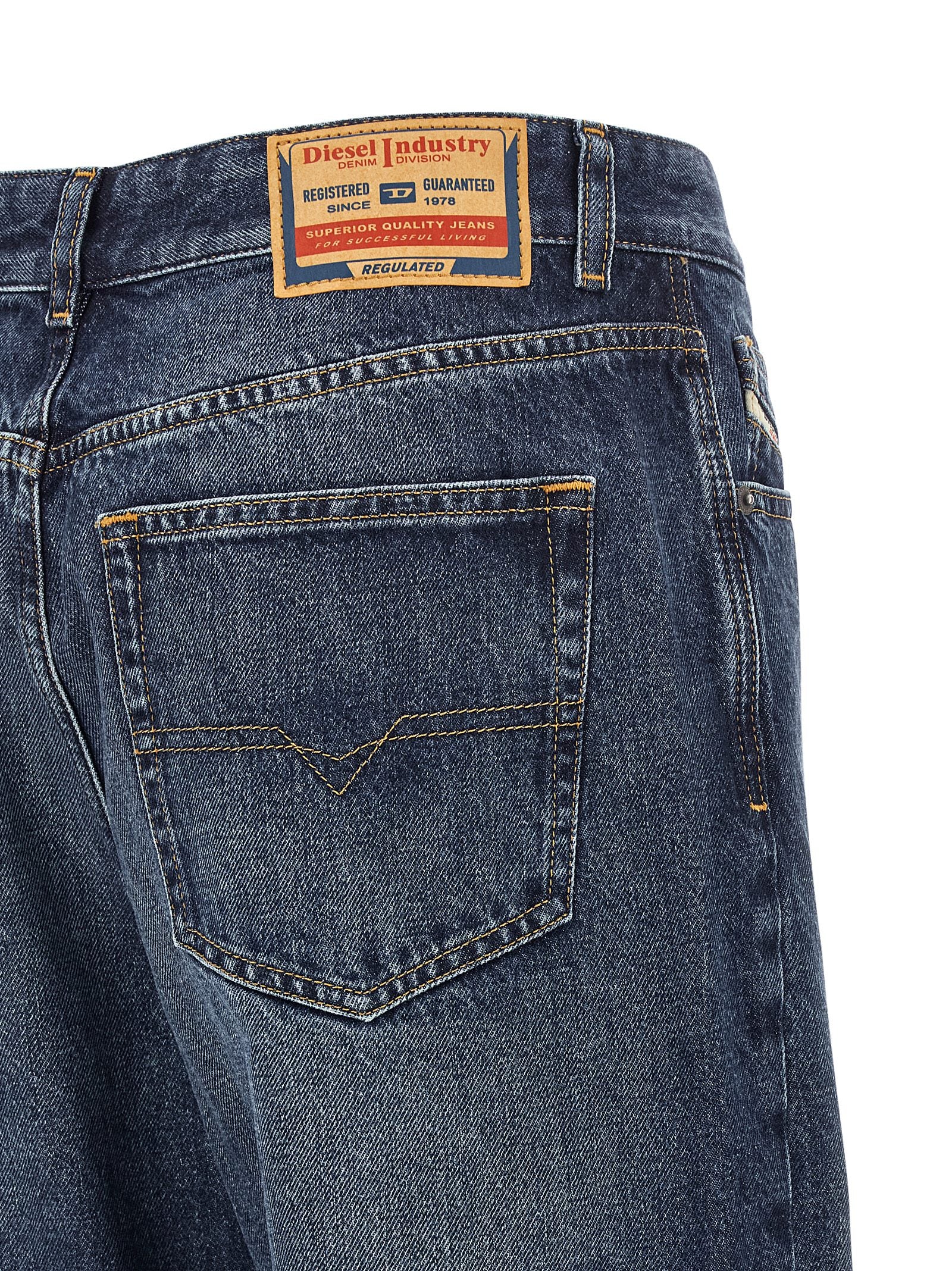 Blue Cotton D-Sent Straight-Leg Jeans