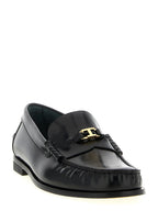 T Timeless Black Calfskin Slip-On Loafers