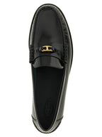 T Timeless Black Calfskin Slip-On Loafers