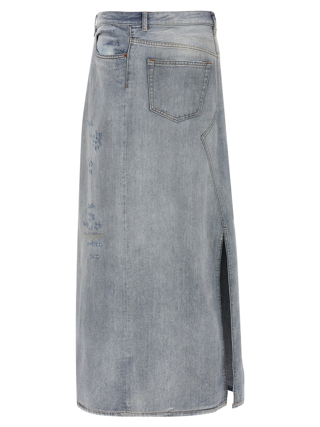 Light Blue Cotton Mini Skirt