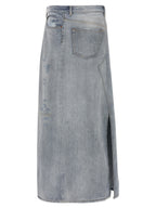 Light Blue Cotton Mini Skirt