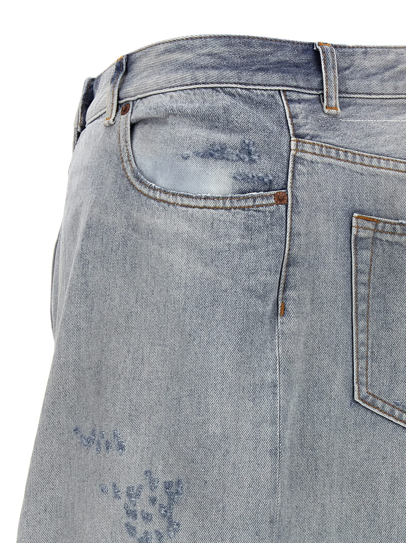 Light Blue Cotton Mini Skirt