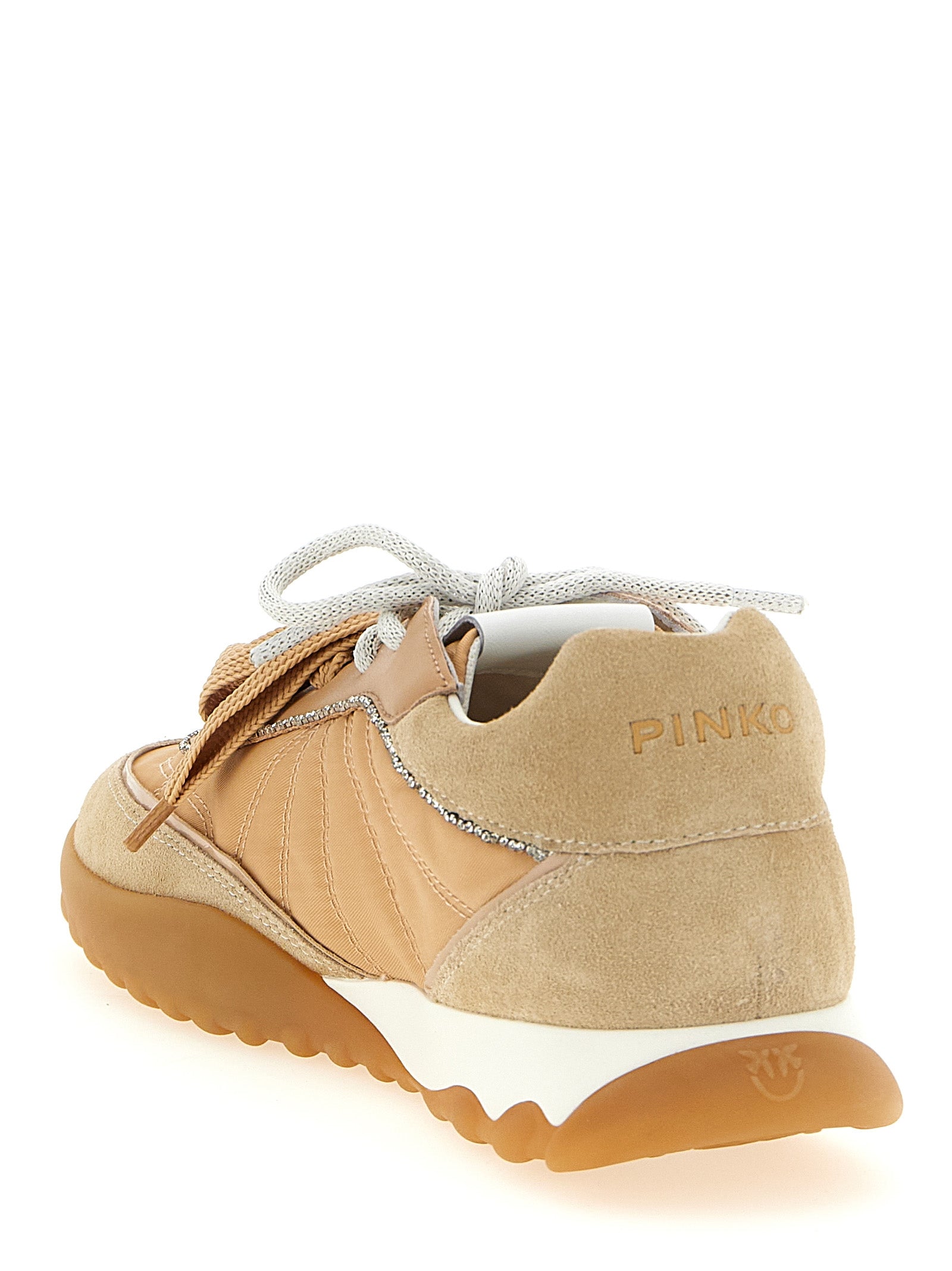 Beige Calfskin Gea 02 Athletic Sneakers
