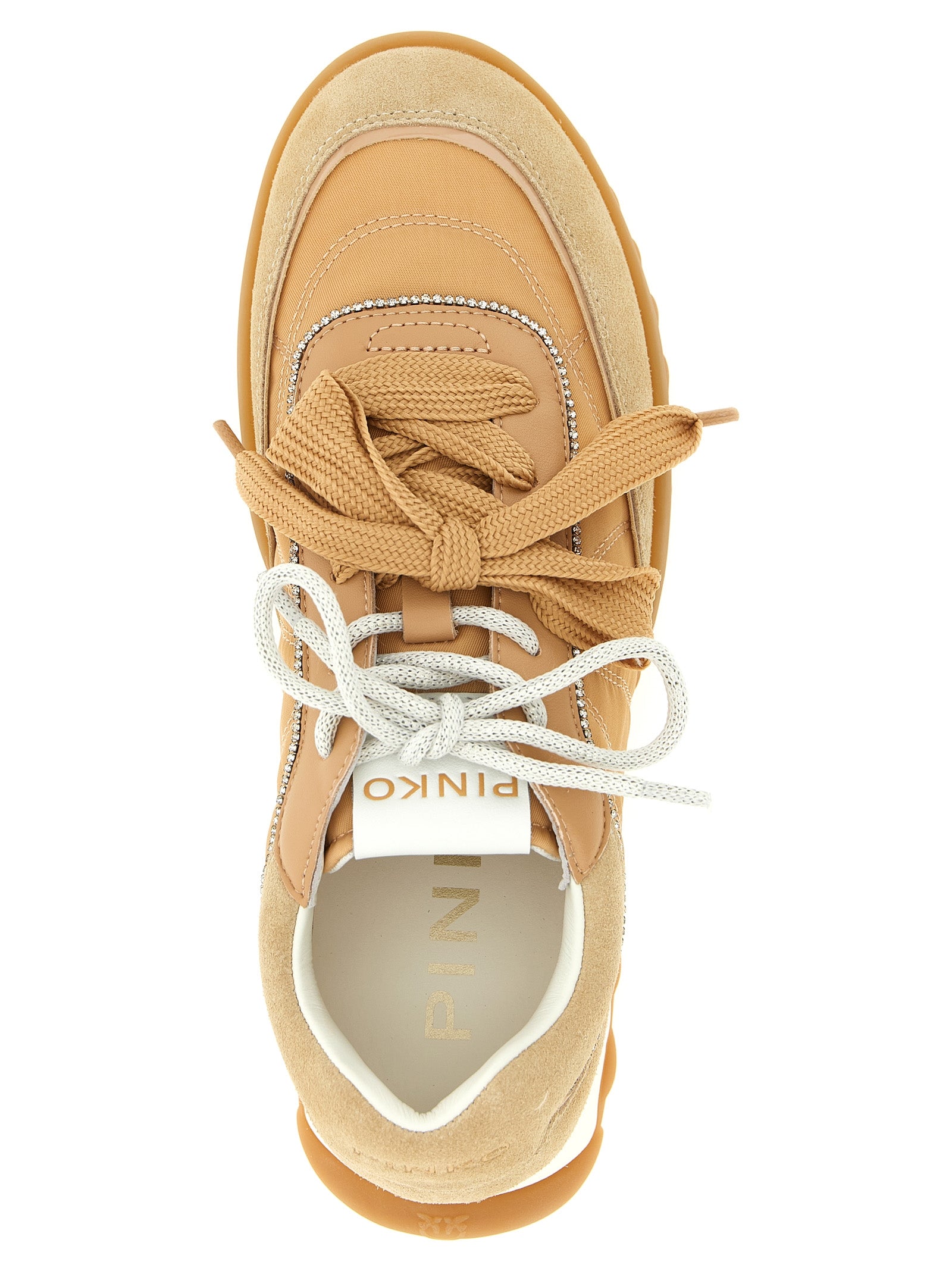 Beige Calfskin Gea 02 Athletic Sneakers