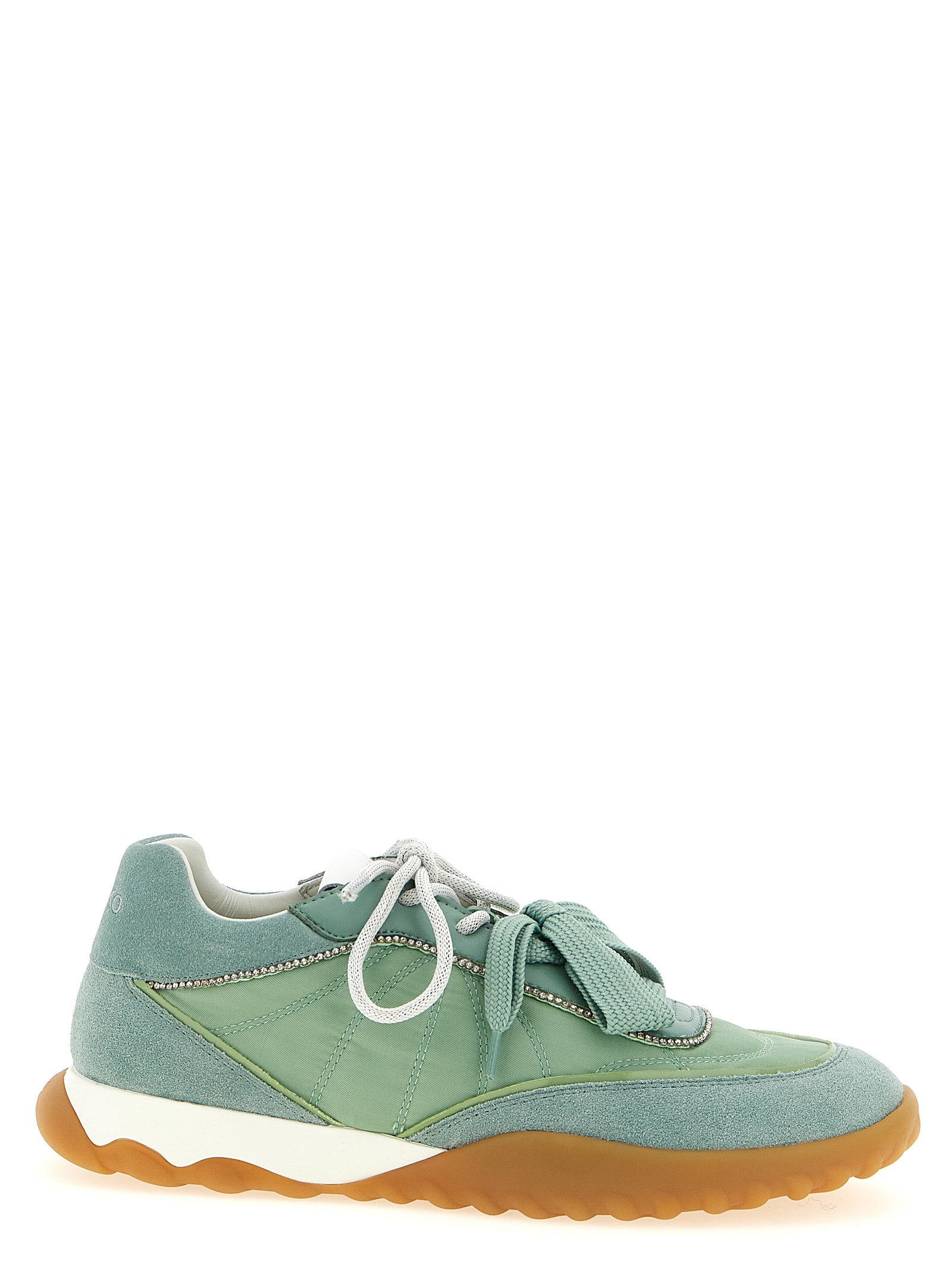Gea 02 Calfskin Suede and Mesh Sneakers