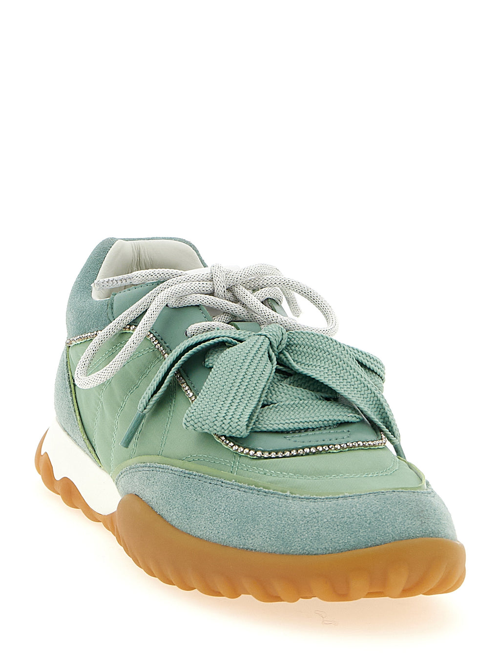 Gea 02 Calfskin Suede and Mesh Sneakers