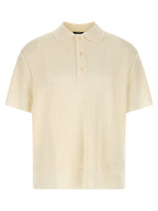 Wool and Linen Monogram Polo Shirt