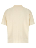 Wool and Linen Monogram Polo Shirt