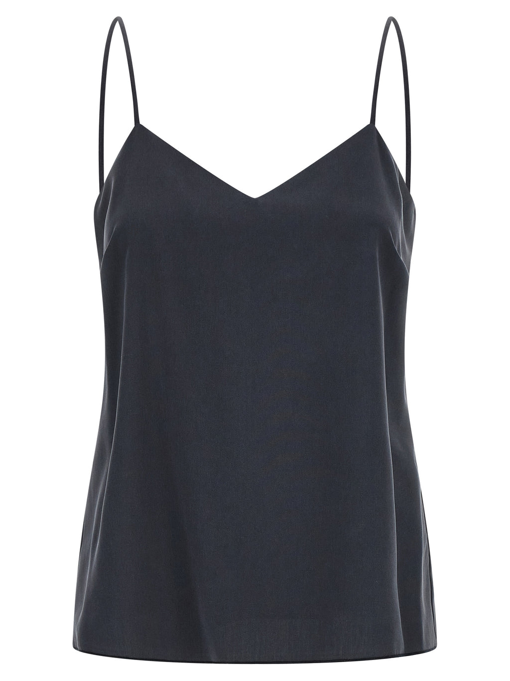 Gray Silk Sleeveless Top