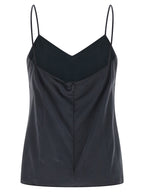 Gray Silk Sleeveless Top