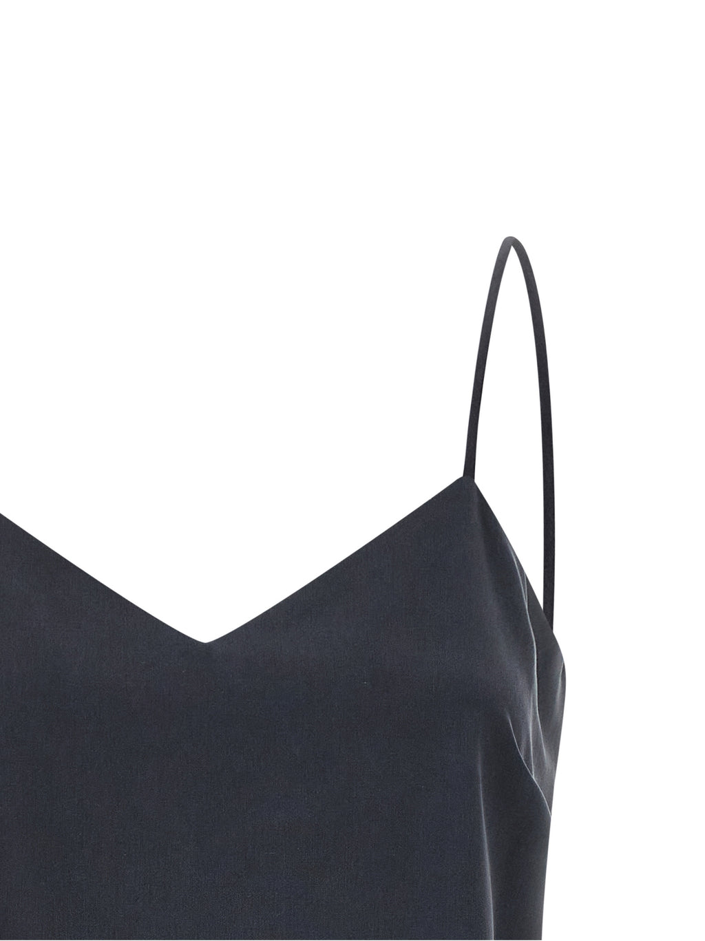 Gray Silk Sleeveless Top