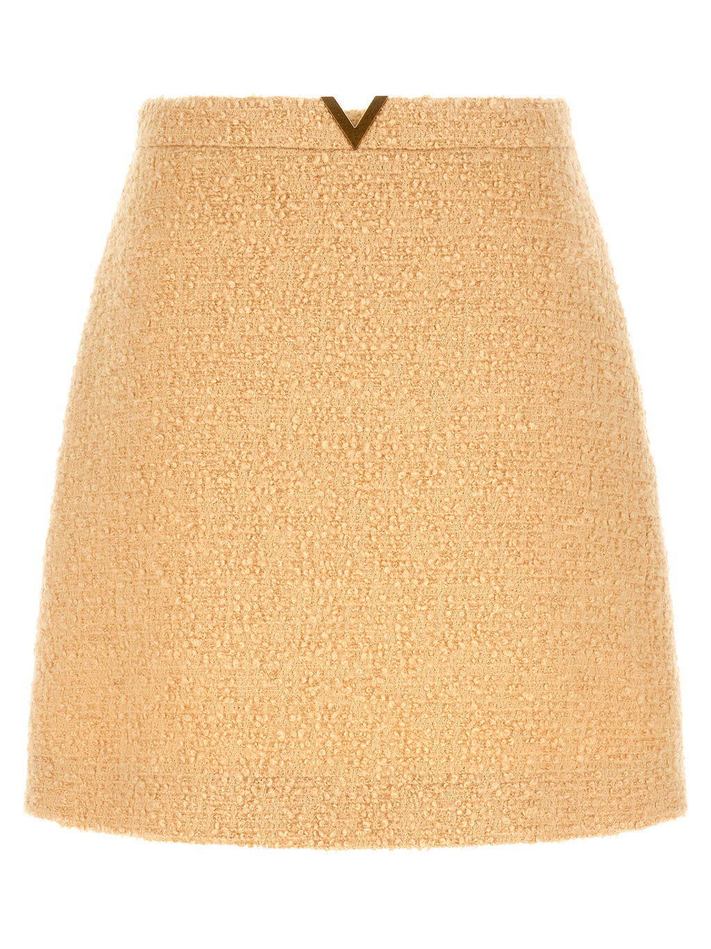 Virgin Wool Curly Tweed Mini Skirt