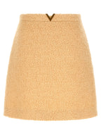 Virgin Wool Curly Tweed Mini Skirt