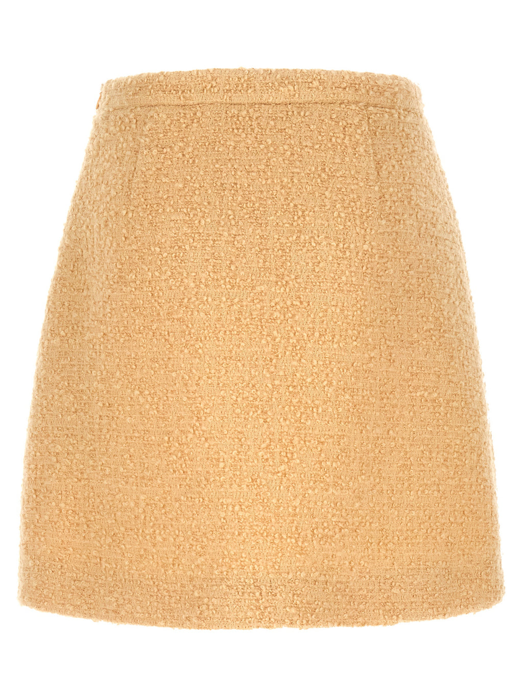 Virgin Wool Curly Tweed Mini Skirt
