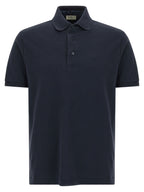 Blue Piqué Cotton Polo Shirt