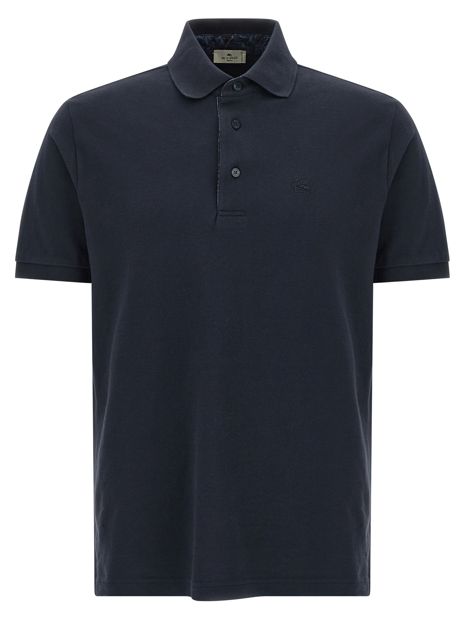 Blue Piqué Cotton Polo Shirt