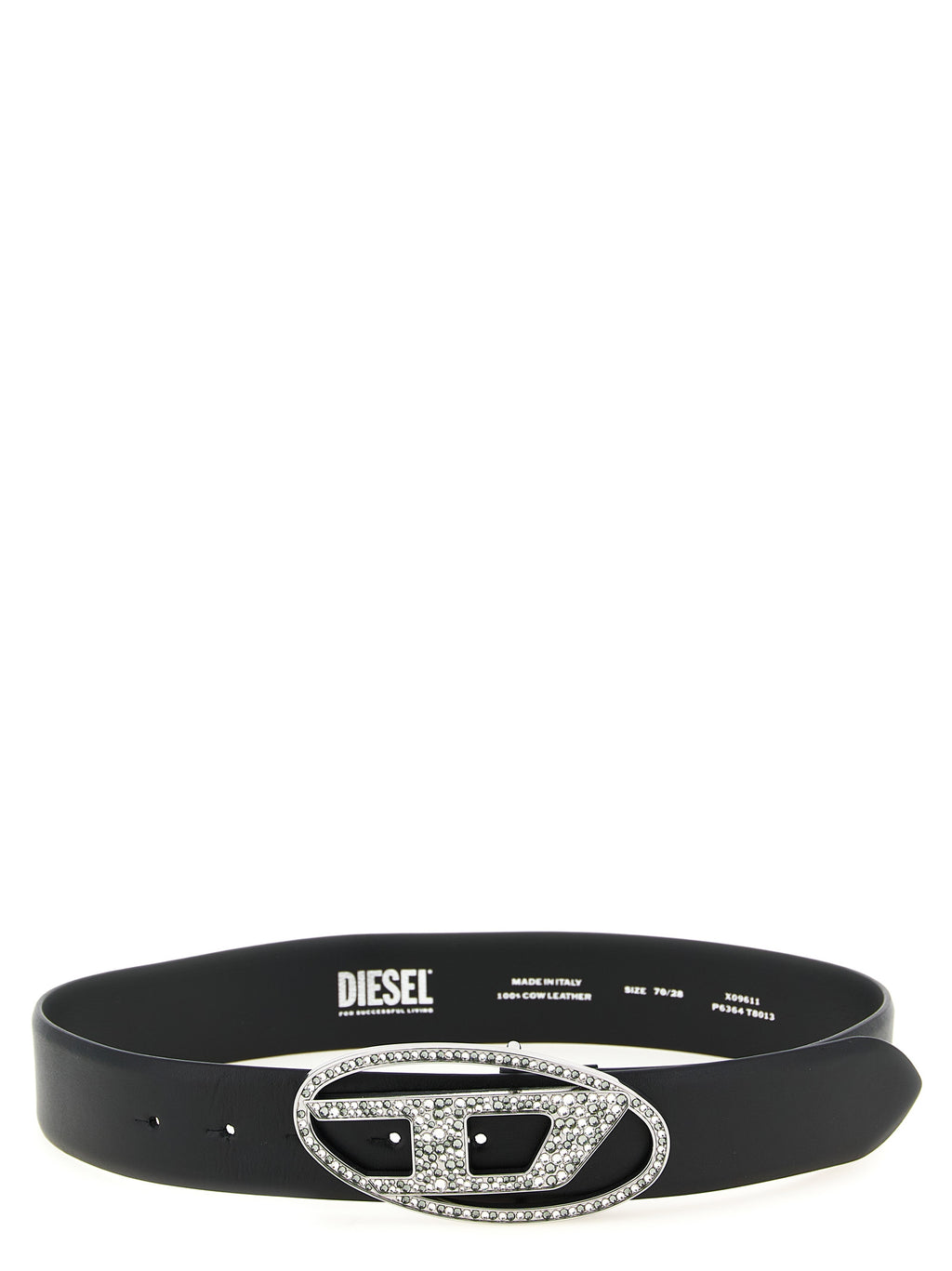 Black Leather Strass Belt