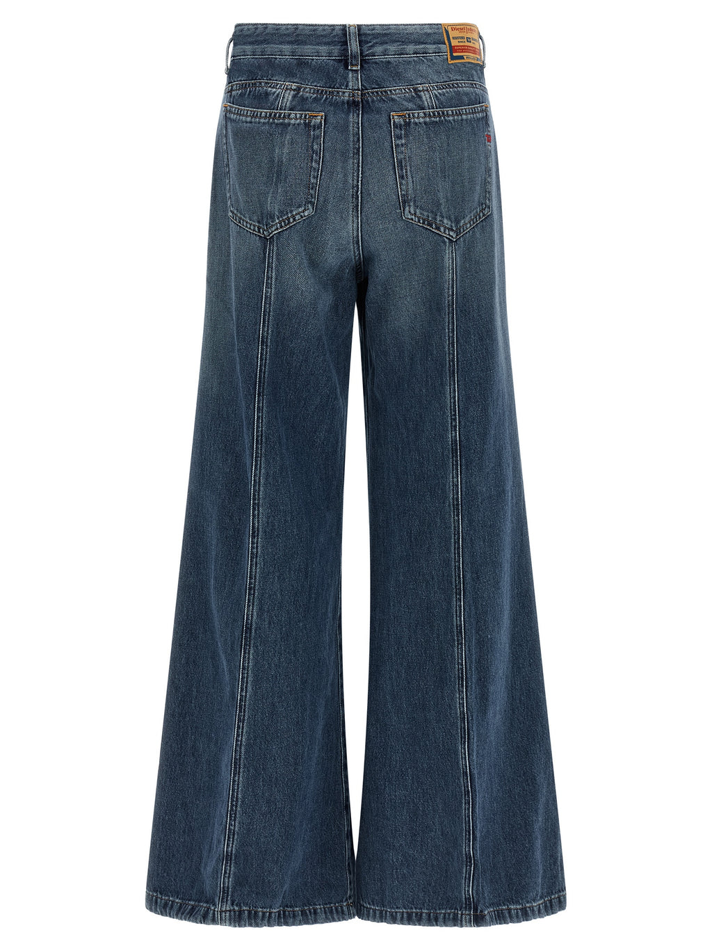 Cotton Stonewashed Flared Jeans