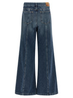 Cotton Stonewashed Flared Jeans