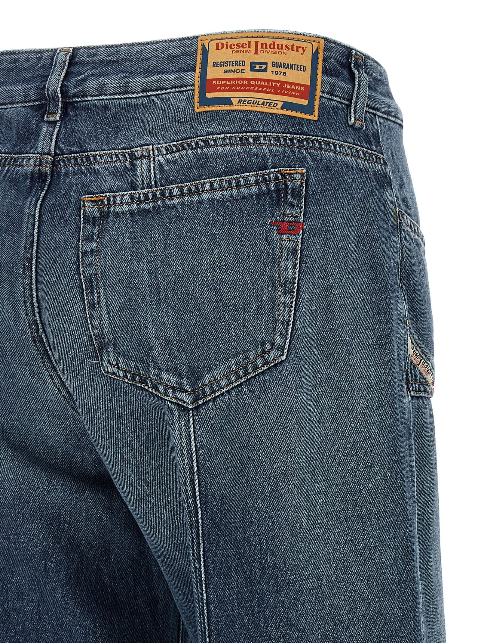 Cotton Stonewashed Flared Jeans